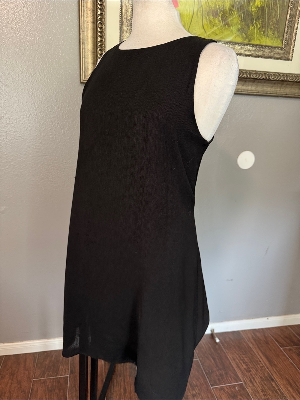 one clothing Black Sleeveless Mini Shift Dress